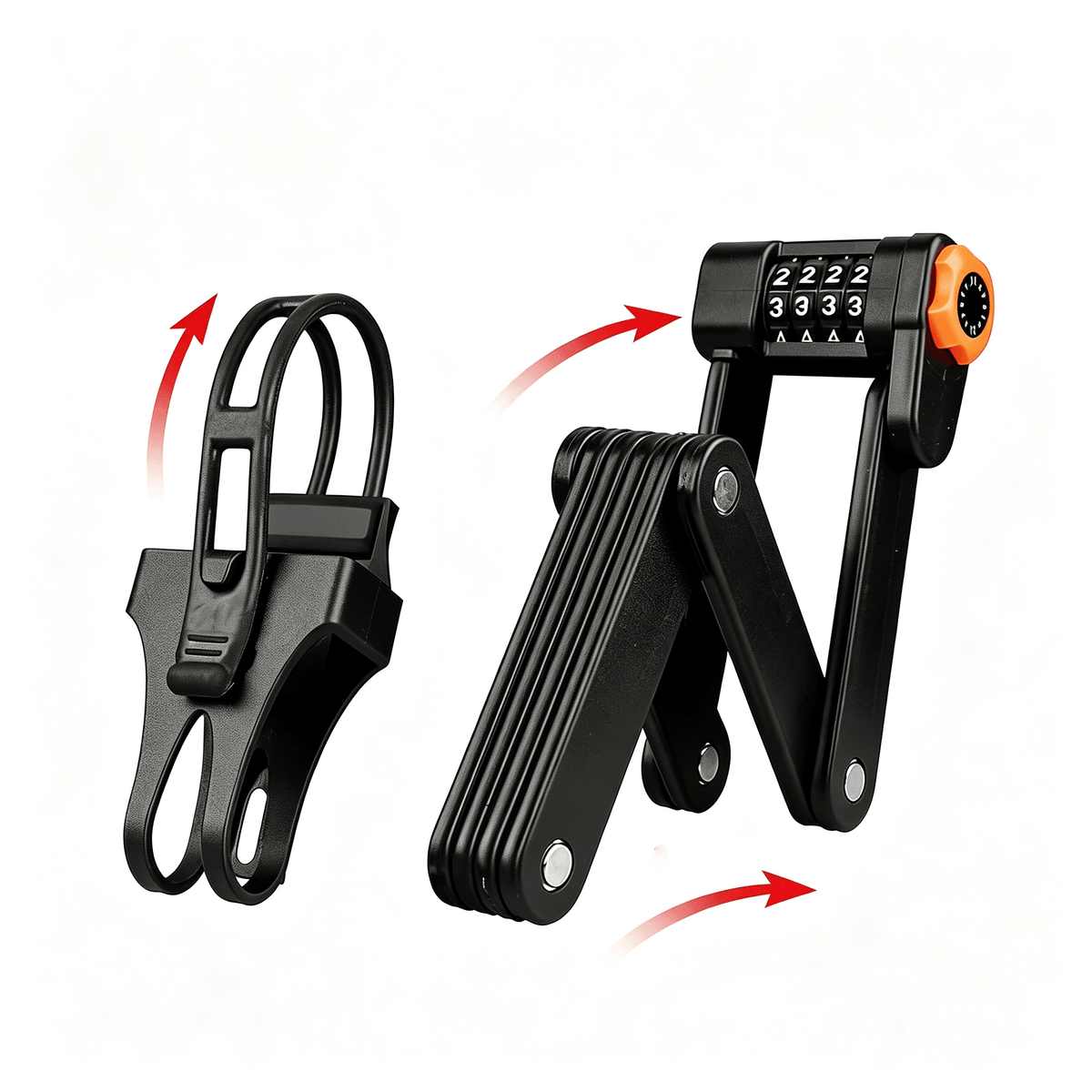 Foldable Combination Bike Lock